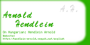arnold hendlein business card